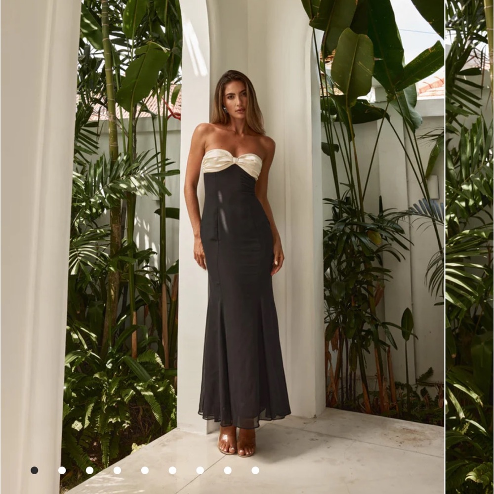 Petal + Pup CECILIA STRAPLESS MAXI DRESS - BLACK